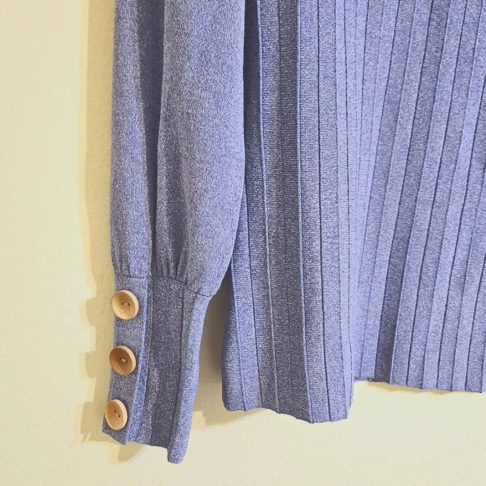 Beige Ribbed Sweater - Picture 4 of 6